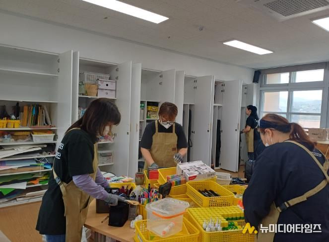 서산교육지원청 학교지원센터, 대철중학교 예술실 정리지원 실시