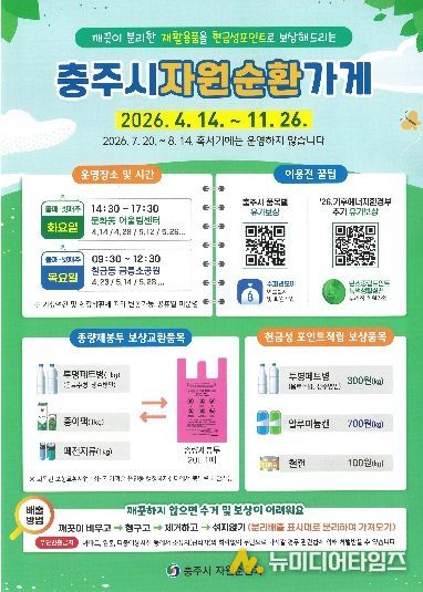 충주시, ‘자원순환가게’ 시범운영… 쓰레기가 돈이 된다